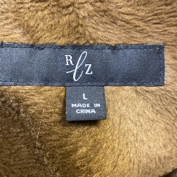 RLZ by Rachel Zoe Brown Faux Fur Vest Size Large - Picture 6 of 6